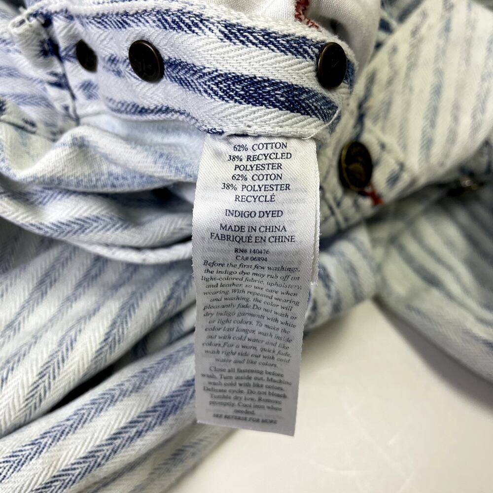 Faherty Topsail Overall Small Railroad Stripe Faded Boho Slouchy Classic - Picture 13 of 16